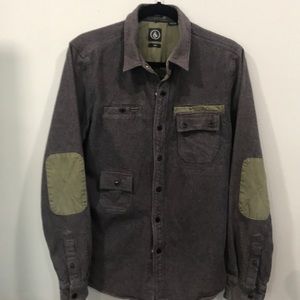 VOLCOM button down shirt with Elbow Patches
